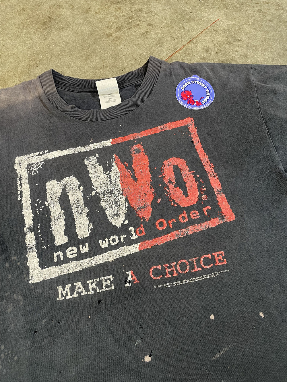Vintage NWO Wrestling Tee Thrashed Faded Distressed XL 24x28